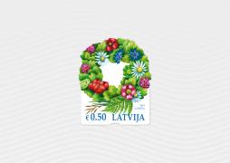 Latvijas Pasts izdod jau otro neregulāras formas pastmarku – šoreiz vasaras ziedu vainaga veidolā